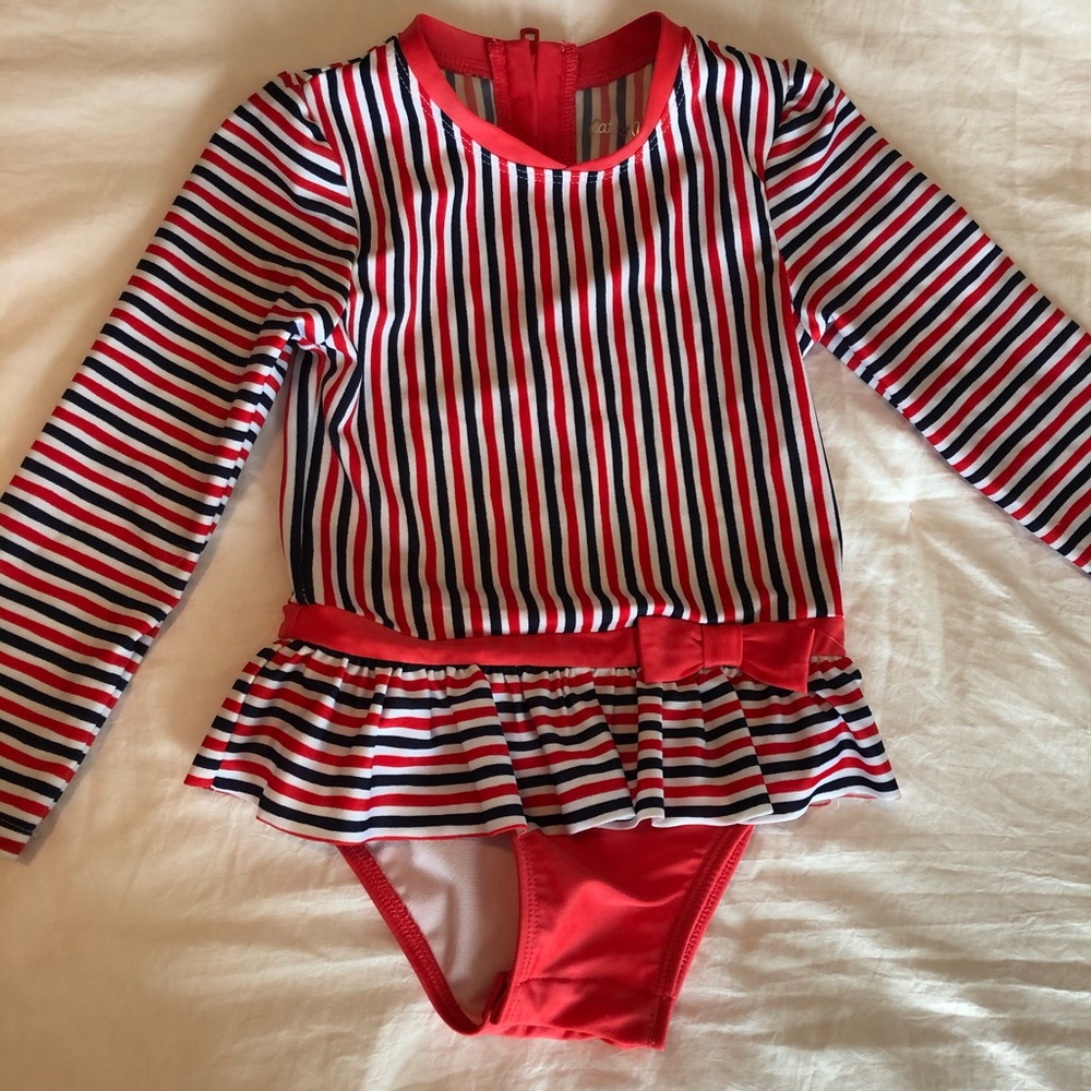 Red white & blue, 4th of July bathing suit!